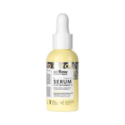 So!Flow rozświetlające serum z witaminą C skóra szara, zmęczona, z oznakami starzenia 30ml