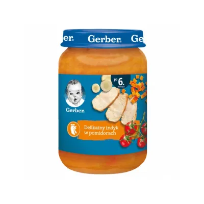 Gerber obiadek po 6 miesiącu Warzywa z delikatnym indykiem w pomidorach 190 g