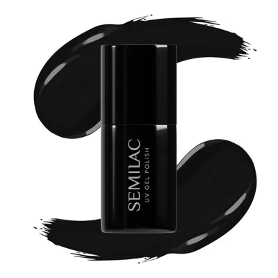 Semilac Black & White lakier hybrydowy 031 Black Diamond 7 ml