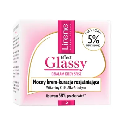 Lirene Effect Glassy nocny krem-kuracja rozjaśniająca 50 ml
