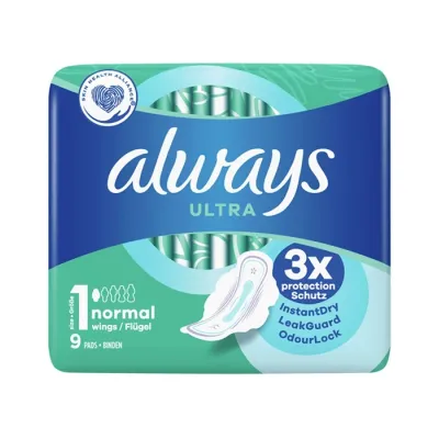 Always Ultra Day podpaski higieniczne ze skrzydełkami 1 Normal 9 sztuk