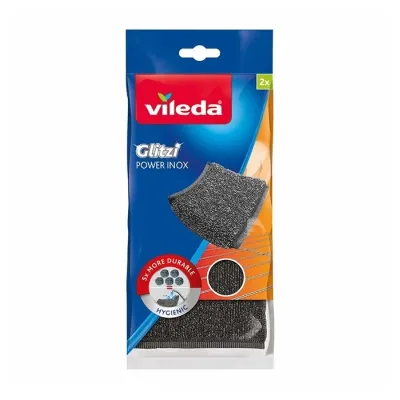 Vileda Glitzi Power Inox zmywak kuchenny ze stali nierdzewnej 2 sztuki