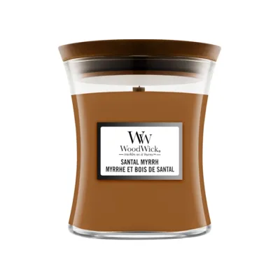 Woodwick Medium Jar Candle świeca zapachowa Santal Myrrh 275g