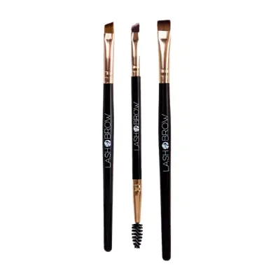 Lash Brow zestaw 3 pędzli do makijażu brwi Gold
