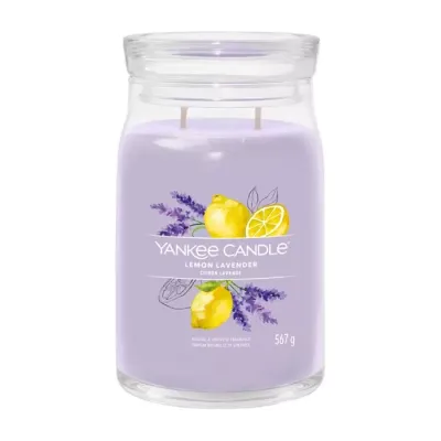Yankee Candle Signature duża świeca zapachowa Lemon Lavender 567 g