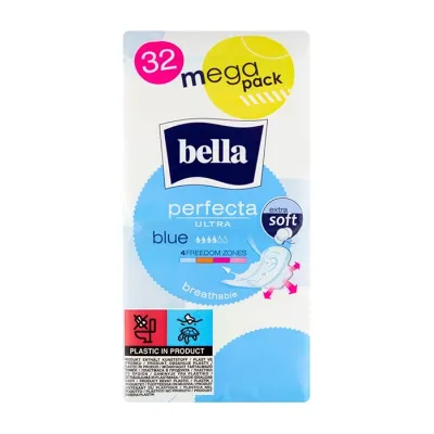 Bella Perfecta Ultra Blue podpaski higieniczne ze skrzydełkami 32 sztuki
