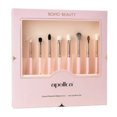 Boho Beauty x Apollca zestaw pędzli do makijażu oczu 9 sztuk