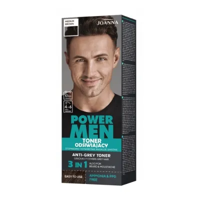 Joanna Power Men toner odsiwiający 03 Medium Brown 80g