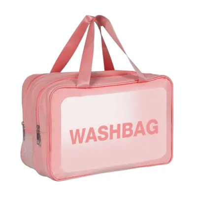 Top Choice Washbag dwukomorowa kosmetyczka Pudrowy Róż
