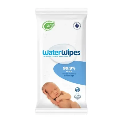 WaterWipes biodegradowalne chusteczki nawilżane 28 sztuk