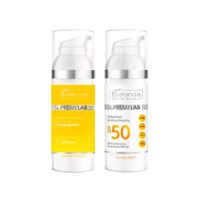 Bielenda Professional Supremelab zestaw krem ochronny Sun Protect 50 ml + krem na noc Barrier Renew 50 ml