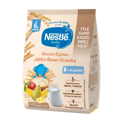 Nestle kaszka mleczno-ryżowa po 6 miesiącu Banan Jabłko Gruszka 230g