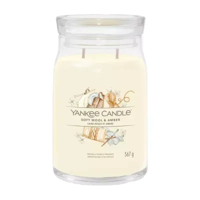 Yankee Candle Signature duża świeca zapachowa Soft Wool & Amber 567 g