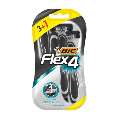 BIC Flex4 jednorazowe maszynki do golenia dla mężczyzn 4 sztuki