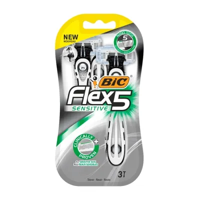 BIC Flex5 Sensitive jednorazowe maszynki do golenia dla mężczyzn 3 sztuki