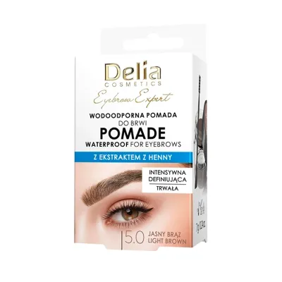 Delia Eyebrow Expert wodoodporna pomada do brwi 5.0 Jasny Brąz 7 g