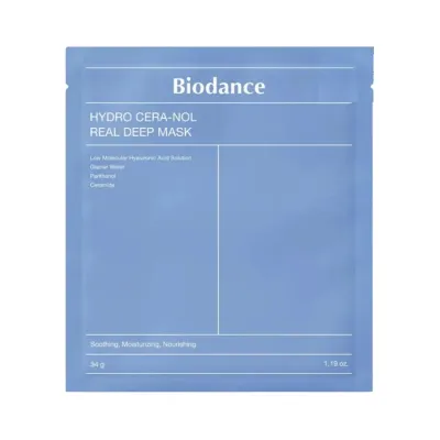 Biodance Hydro Cera-Nol Real Deep Mask nawilżająco-kojąca maseczka w płachcie 34 g