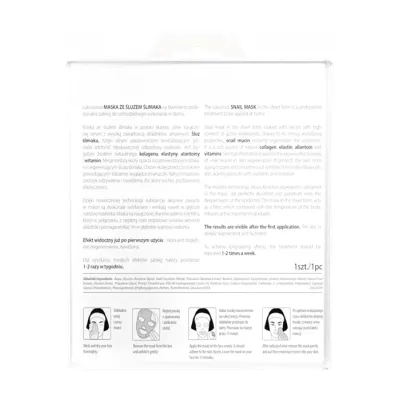 L'Biotica maska na tkaninie Snail Mask 23 ml
