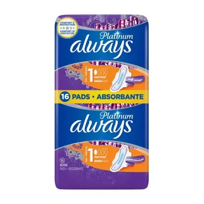 Always Platinum podpaski higieniczne ze skrzydełkami 1 Normal 16 sztuk