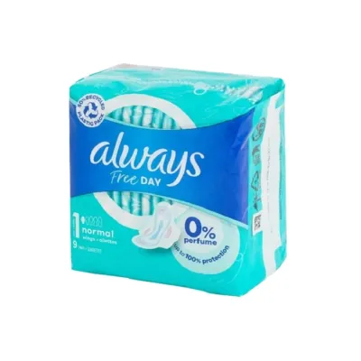 Always Free Day podpaski higieniczne ze skrzydełkami 1 Normal 9 sztuk