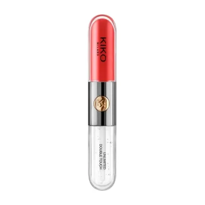 KIKO Milano Unlimited Double Touch dwuetapowa pomadka w płynie 115 Fire Red 2x3ml