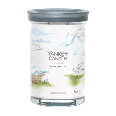Yankee Candle Signature Tumbler duża świeca zapachowa Clean Cotton 567 g