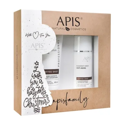Apis Coffee Shot zestaw kosmetyków do pielęgnacji twarzy maska z kwasem kawowym 200 ml + krem do twarzy 100 ml