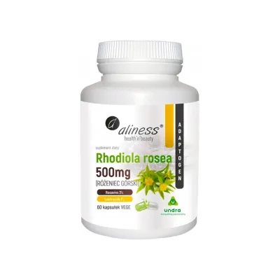 Aliness suplement diety Rhodiola Rosea Różeniec Górski 500 mg 60 kapsułek