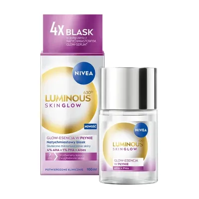 NIVEA Luminous630 glow-esencja w płynie peeling mikrozłuszczający 100 ml