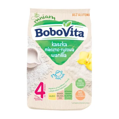 BoboVita kaszka mleczno-ryżowa po 4 miesiącu Wanilia 230 g