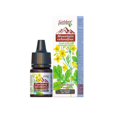 GoldenPharm wysuszający preparat kosmetyczny na odciski Glistnik Górski 20ml
