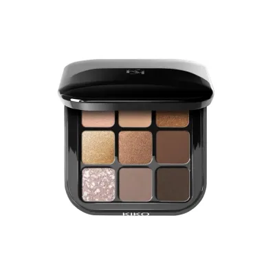 KIKO Milano Glamour Multi Finish mini paletka cieni 01 Earth Tones 2,5g