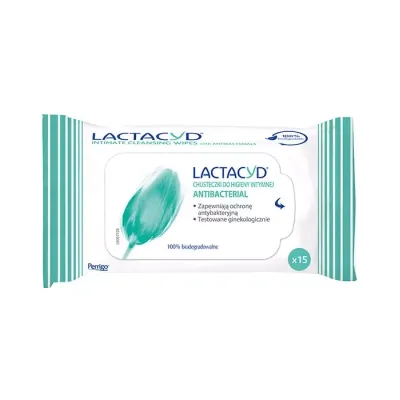 LACTACYD ANTIBACTERIAL CHUSTECZKI DO HIGIENY INTYMNEJ 15 SZTUK