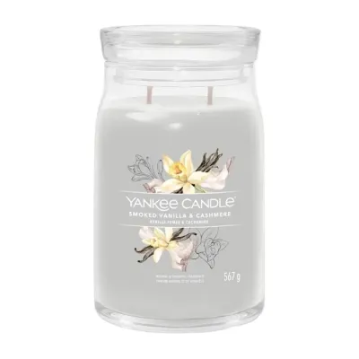 Yankee Candle Signature duża świeca zapachowa Smoked Vanilla & Cashmere 567 g
