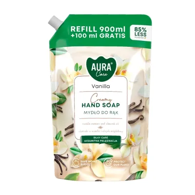 Aura Care kremowe mydło do rąk Creamy Vanilla refill 1000 ml