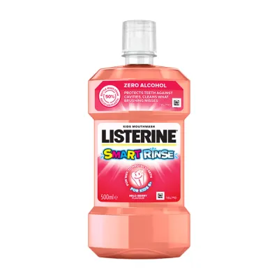 Listerine Smart Rinse Mild Berry płyn do płukania jamy ustnej dla dzieci 500ml