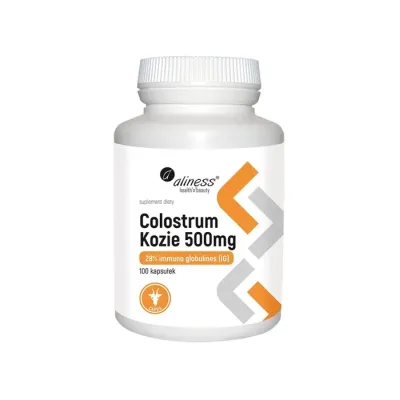 Aliness suplement diety Colostrum Kozie 500 mg IG 28% 100 kapsułek
