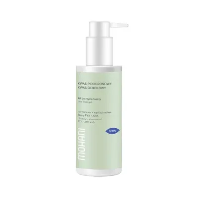 Mohani Derm żel do mycia twarzy z kwasem pirogronowym i glikolowym 150 ml