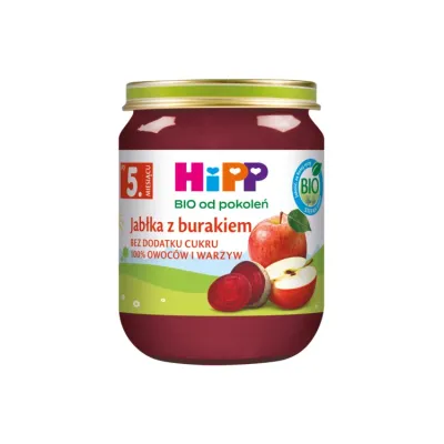HiPP Bio deserek w słoiczku po 5 miesiącu Jabłka z Burakiem 125 g