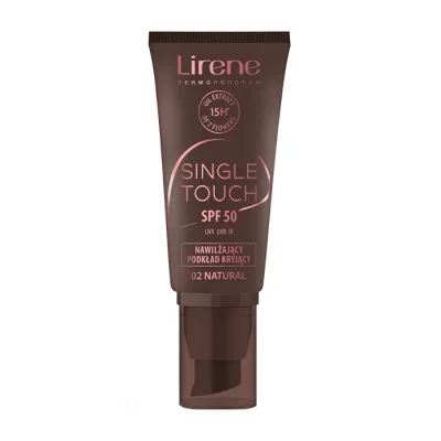 Lirene Single Touch nawilżający podkład kryjący SPF50 02 Natural 30 ml