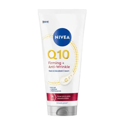 NIVEA Q10 Ujędrniający + Przeciwzmarszczkowy krem do pielęgnacji szyi i dekoltu 200 ml