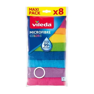 Vileda Microfibre Colors ściereczka z mikrofibry 8 sztuk