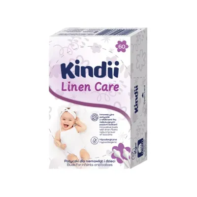 Cleanic Kindii Linen Care patyczki dla dzieci i niemowląt 60 sztuk