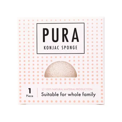 Sister Young Pura naturalna gąbka Konjac do mycia twarzy White