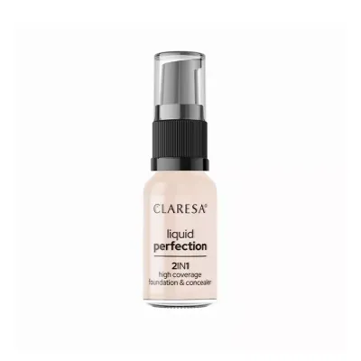Claresa Liquid Perfection podkład do twarzy 2w1 101 Light 18g