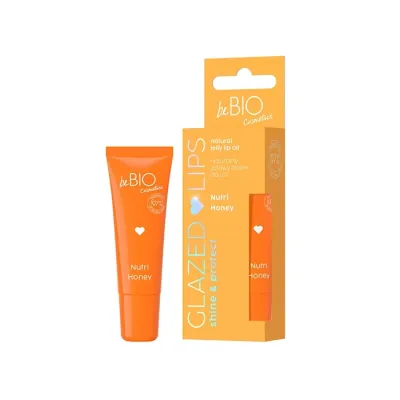 Bebio Glazed Lips Shine&Protect naturalny żelowy olejek do ust Nutri Honey 10 ml