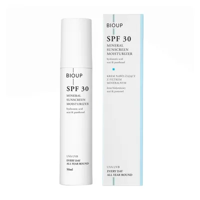 Bioup krem nawilżający z filtrem mineralnym SPF30 50 ml