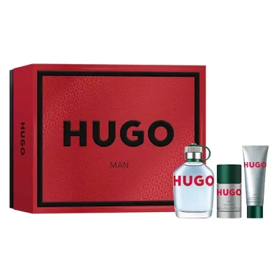 Hugo Boss Hugo Man woda toaletowa spray 125ml + dezodorant w sztyfcie 75ml + żel pod prysznic 50ml