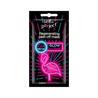 Selfie Project Love Neon regenerująca maseczka peel-off różowa 10ml
