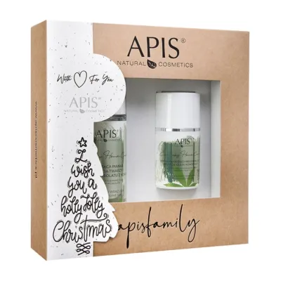 Apis Cannabis Home Care zestaw kosmetyków do pielęgnacji krem do twarzy 50 ml + pianka do mycia twarzy 150 ml